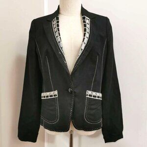 Ness Linen-Blend Blazer, S/M